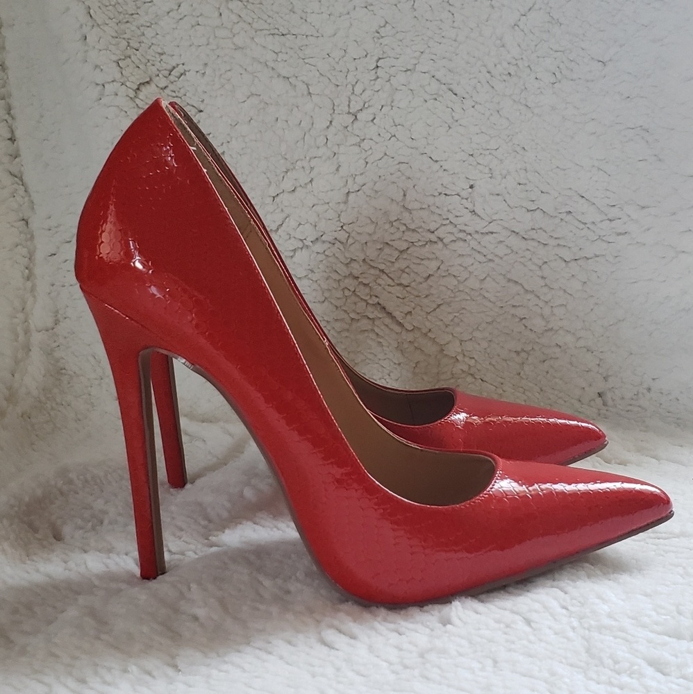 Red Stiletto High Heels
